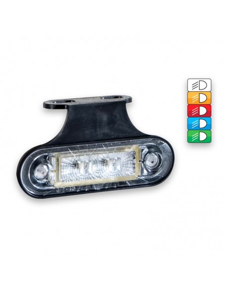 Piloto de posición o Galibo LED transparente con soporte o sin soporte 12V 24V Fristom FT-015 K LED | LeonLeds Iluminación