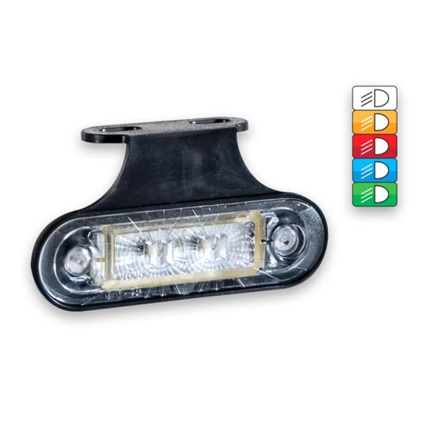 Piloto de posición o Galibo LED transparente con soporte o sin soporte 12V 24V Fristom FT-015 K LED | LeonLeds Iluminación