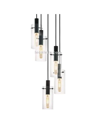 Deckenlampe aus zylindrischem Glas...