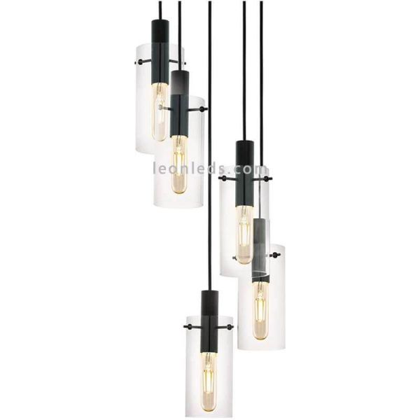 Deckenlampe aus zylindrischem Glas...