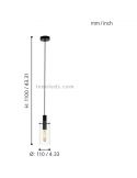 Lámpara colgante de techo LED de cristal Montefino 1XE27 | Lámpara clásica vidrio Eglo Iluminación | LeonLeds Iluminación