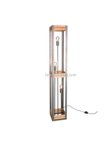 Lámpara de madera rústica 3xE17 |