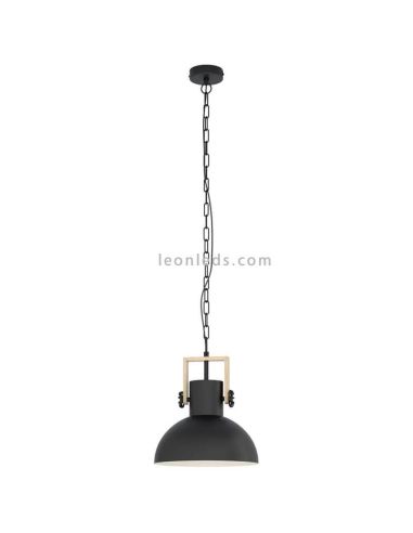 Lámpara colgante de techo LED Lubenham 1XE27 | Lámpara indsutrial de techo de Eglo Iluminación | LeonLeds Iluminación