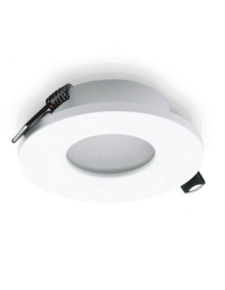 Anneau d'encastrement rond étanche Atlantis Blanc IP54 6405 | leonleds