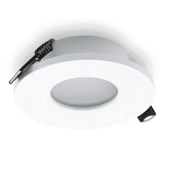 Aro Empotrable estanco redondo Atlantis Blanco IP54 6405 | LeonLeds