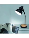 Lámpara de sobremesa LED Lubenham 1XE27 | Foco negro campana acero de Eglo Iluminación | LeonLeds Iluminación