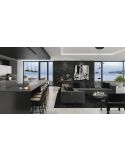 Ambiente Lámpara Colgante LED Cuero Negro y Latón 32W 3000K 2360Lm Orion 7476 | LeonLeds
