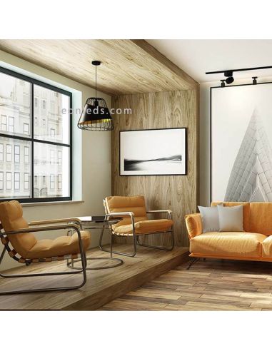 Suspension noire et dorée Austell 43Cm 1XE27 | Plafonnier contemporain de Eglo Iluminación | Éclairage LeonLeds