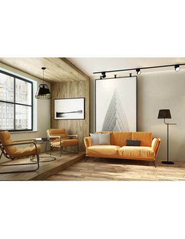 Luminária pendente preta e dourada Austell 43Cm 1XE27 | Luminária de teto contemporânea de Eglo Iluminación | Leon Iluminação LE