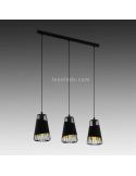 Lámpara colgante moderna Austell 3XE27 | Lámpara de acero negro Eglo Iluminación | LeonLeds Iluminación