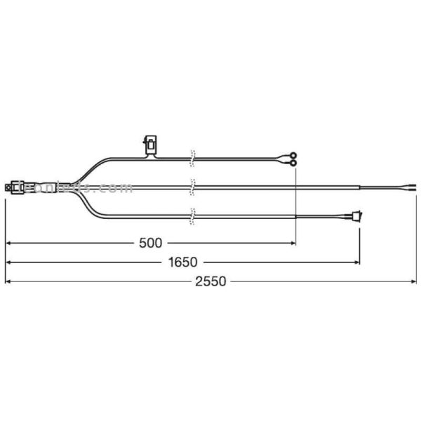 Dimensiones Cableado simple para instalar 1 Barra de LED LEDDL ACC 101 Osram | LeonLeds