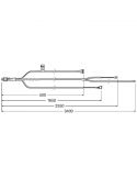 Dimensiones Kit Cableado doble para instalar 2 Barras de LED LEDDL ACC 102 Osram | LeonLeds