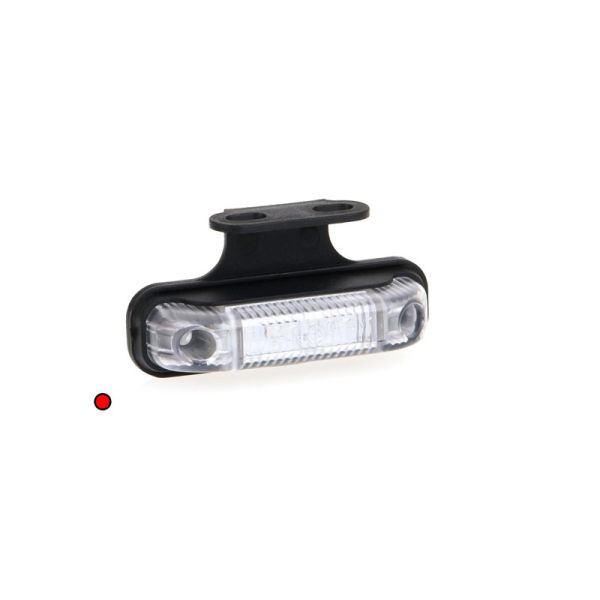 Indicateur et feu latéral à LED Avec ou sans support Fristom FT013 avec tulipe transparente rectangulaire étroite | leonleds