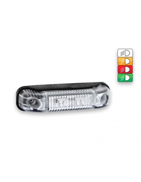 Luz LED Lateral e Gabarito Com ou sem Fristom FT013 Suporte com tulipa transparente retangular estreita | leonleds