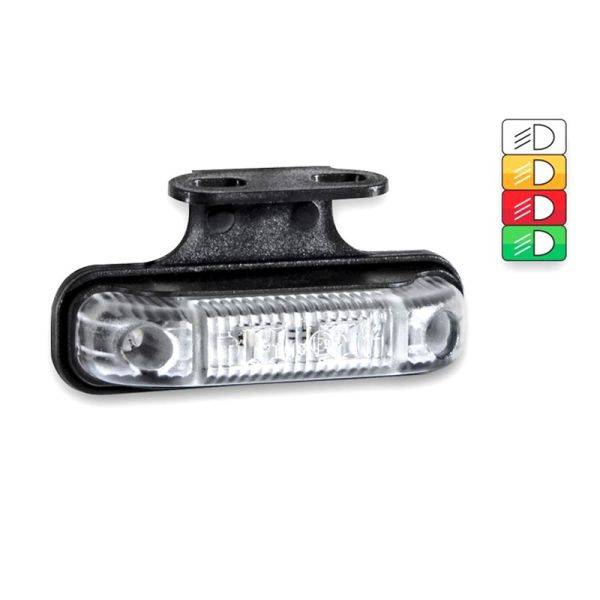 Piloto LED Lateral Y Galibo Con o sin Soporte Fristom FT013 con tulipa transparente rectangular estrecho | LeonLeds