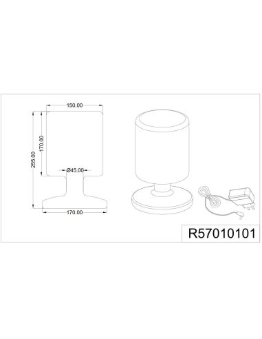 Lâmpada LED Solar Recarregável Barbados | Candeeiro de Mesa Recarregável da Trio Lighting | Leon Iluminação LED