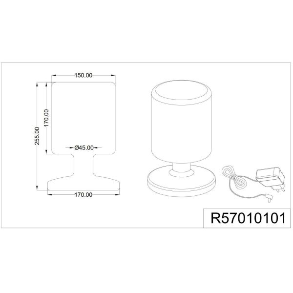 Lámpara LED solar recargable Barbados | Lámpara de mesa recargable de Trio Lighting | LeonLeds Iluminación