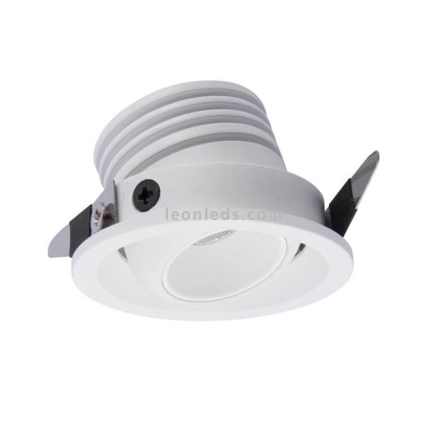 Mini Holofote LED Ajustável e Encastrado Branco 3W 210Lm Neptuno 7451 7452 Mantra | leonleds