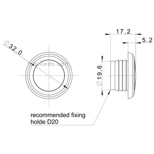 Galibo Fristom FT074 Dimensões | LeonLeds