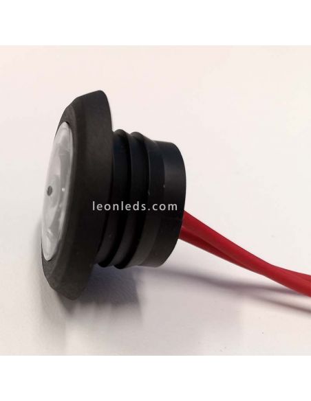 Mini-feu arrière encastré à LED rond rouge homologué Fristom FT074 C | LeonLeds