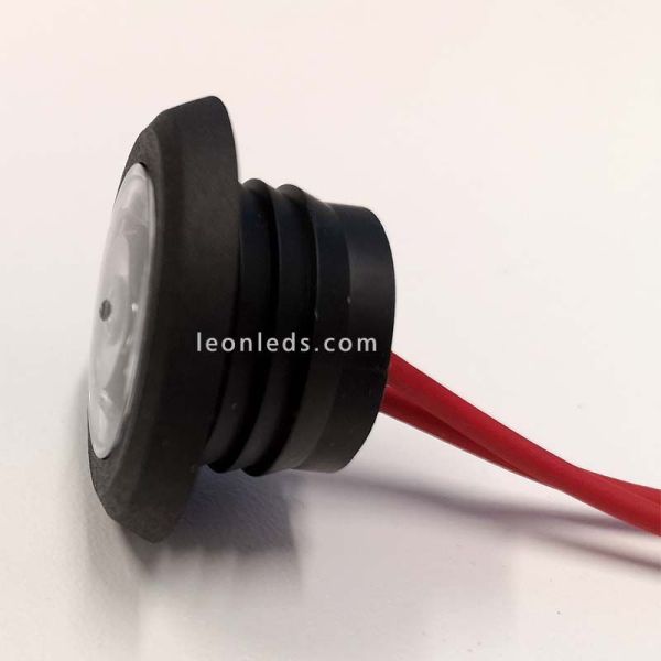 Mini-feu arrière encastré à LED rond rouge homologué Fristom FT074 C | LeonLeds