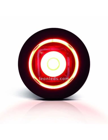 Piloto LED mini redondo rojo para empotrar en la parte trasera homologado Fristom FT074 C | LeonLeds