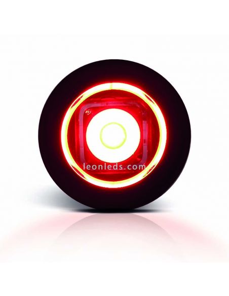 Mini luz piloto traseira LED redonda vermelha aprovada pela Fristom FT074 C | LeonLeds