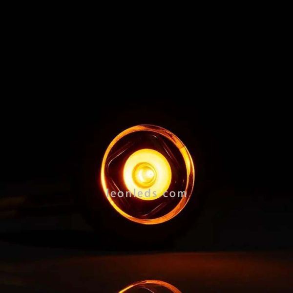 Mini luz piloto LED âmbar redonda, montada lateralmente, aprovada pela Fristom FT074 Z | LeonLeds