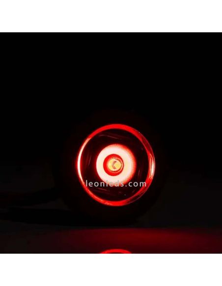 Feu arrière LED rond miniature homologué Fristom FT074 C avec éclairage rouge | LeonLeds