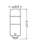 Medidas Bombilla LED T4W BA9s 12V 6000K (2Uds) LEDriving 3893DWP-2BL