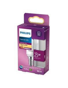 Caja Bombilla LED E14 3.2W - 25W T25 2700K especial Nevera Philips 8718699771959 - LeonLeds.com