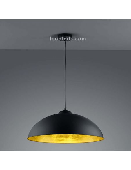 Lámpara de techo negra y dorada Romino II 308000132 | LeonLeds