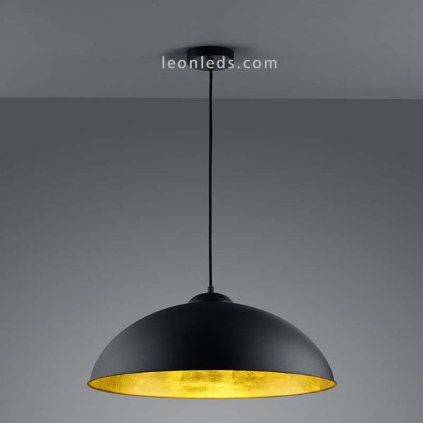 Lámpara de techo negra y dorada Romino II 308000132 | LeonLeds