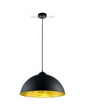 Lámpara de techo negra y dorada Romino II 308000132 | LeonLeds
