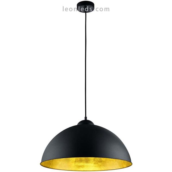 Lámpara de techo negra y dorada Romino II 308000132 | LeonLeds