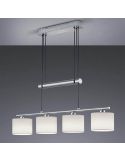 Lámpara colgante con 4 pantallas Cromada y Blanca Garda 305400401 Trio Lighting | LeonLeds Iluminación