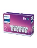 Caja Pack 6 Bombillas LED GU10 4,6W 36º 4000K CorePro Philips 8718696764657  | LeonLeds.com