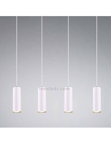 Détail Plafonnier Marley avec 4 spots 4XGU10 réglable en hauteur Blanc 312400401 Trio Lighting | leonleds