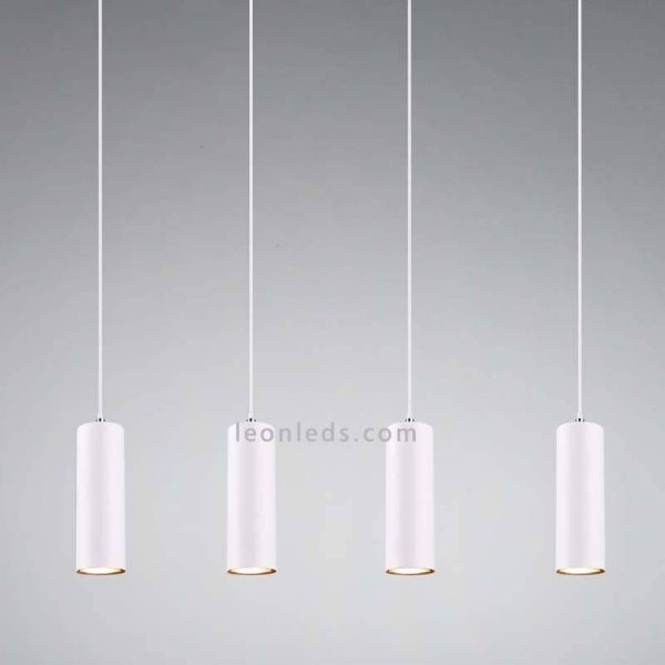 Detalle Lámpara de techo Marley con 4 focos 4XGU10 regulable en altura Blanca 312400401 Trio Lighting | LeonLeds