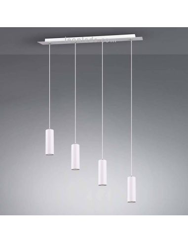 Lámpara de techo Marley con 4 focos 4XGU10 regulable en altura Blanca 312400401 Trio Lighting | LeonLeds