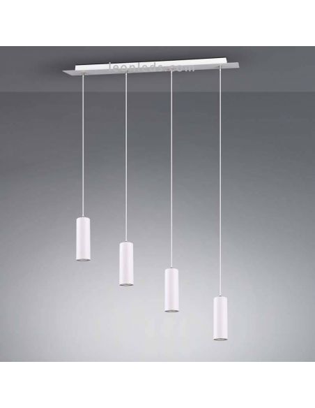 Lámpara de techo Marley con 4 focos 4XGU10 regulable en altura Blanca 312400401 Trio Lighting | LeonLeds