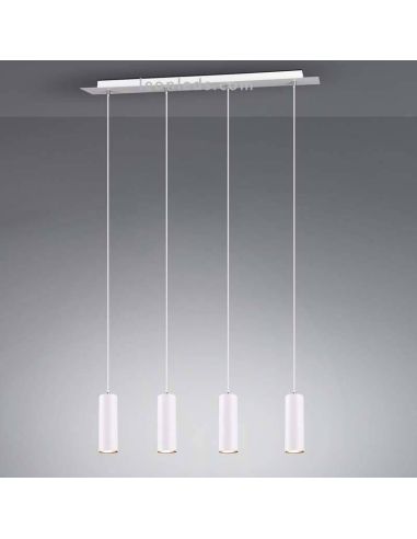 Lámpara de techo Marley con 4 focos 4XGU10 regulable en altura Blanca 312400401 Trio Lighting | LeonLeds