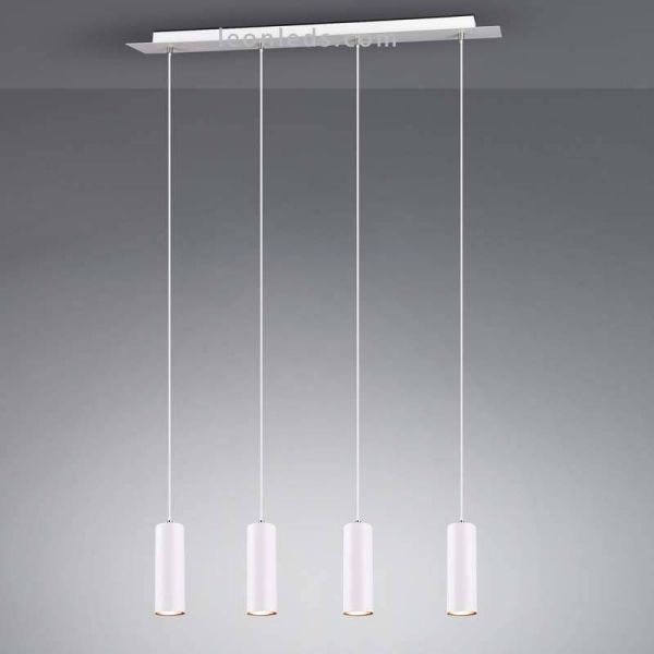 Lámpara de techo Marley con 4 focos 4XGU10 regulable en altura Blanca 312400401 Trio Lighting | LeonLeds