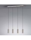 Plafonnier Marley avec 4 spots 4XGU10 réglables en hauteur Mate Nickel 312400407 Trio | leonleds