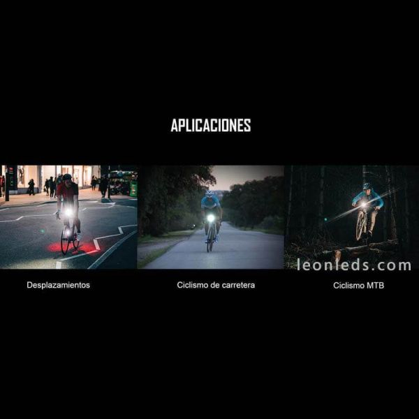 Aplicaciones de Frontal de Linterna LED para bicicleta recargable RN 1500 USB OL6100 Olight | LeonLed