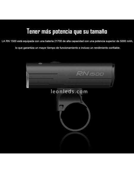 Frontal de Linterna LED para bicicleta recargable RN 1500 USB OL6100 Olight | LeonLed