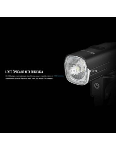 Lente de alta eficiencia Frontal de Linterna LED para bicicleta recargable RN 1500 USB OL6100 Olight | LeonLeds