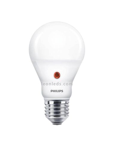 Bombilla E27 LED con Sensor de Luz 6.5W - 60W 4000K Philips 8718699782719 | LeonLeds.com