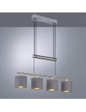 Instalada en Lámpara de techo Garda 4 pantallas Gris y Dorado 305400441 Trio Lighting | LeonLeds Iluminación