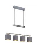 Lámpara de techo Garda 4 pantallas Gris y Dorado 305400441 Trio Lighting | LeonLeds Iluminación